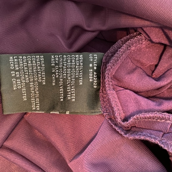 Betsy & Adam Plum colored sleeveless v-neck dress in a size 12. - Picture 8 of 8